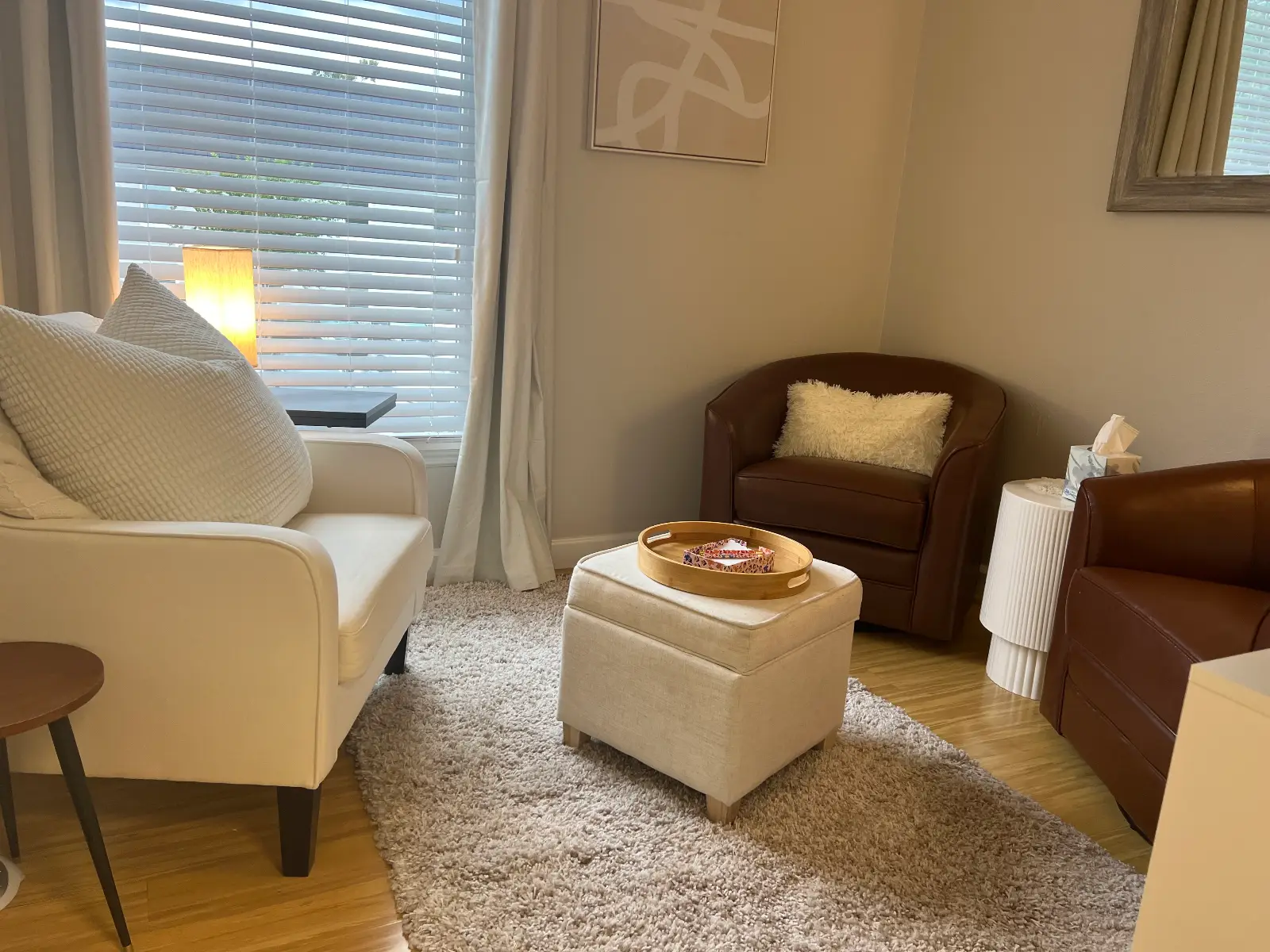 Charlotte Meier's counseling office at Orlando Thrive Therapy, a calm environment for professional therapy.