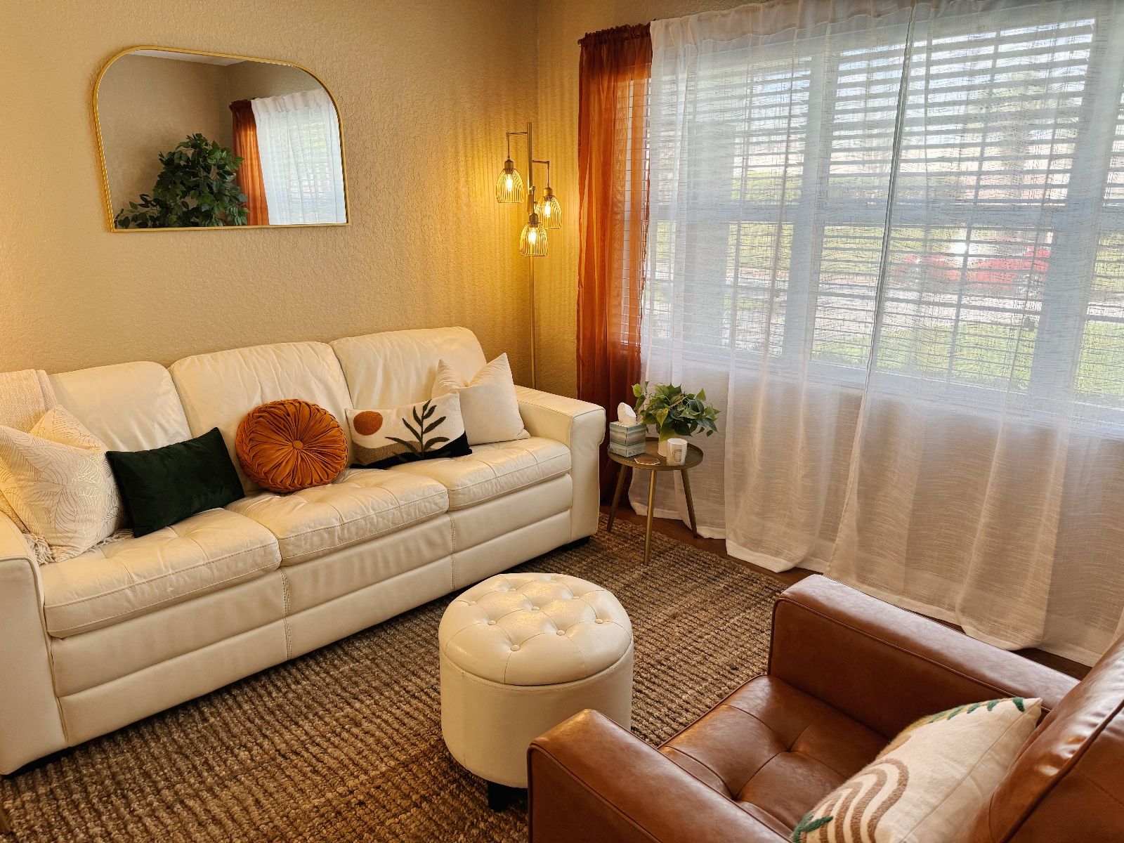 Cindynela Breskic's therapy office at Orlando Thrive Therapy, offering a safe space for counseling.